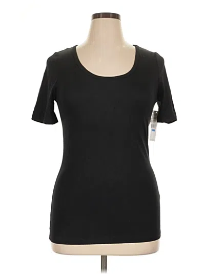 Pre-owned Karen Kane Short Sleeve T-shirt In Black