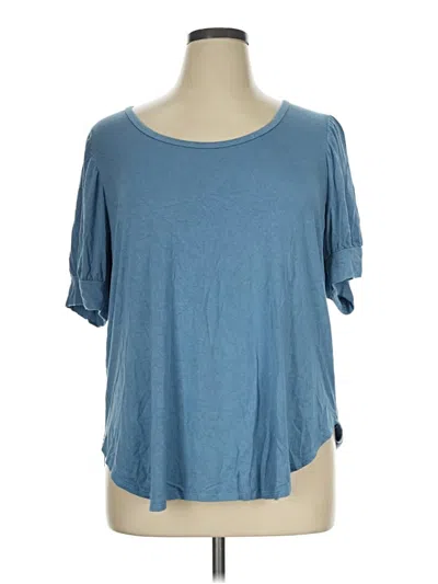 Pre-owned Karen Kane Short Sleeve T-shirt In Blue