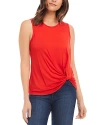 Karen Kane Knot Hem Tank In Dark Orange