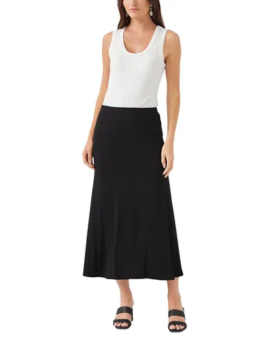 Karen Kane Side Slit Midi Skirt In Black