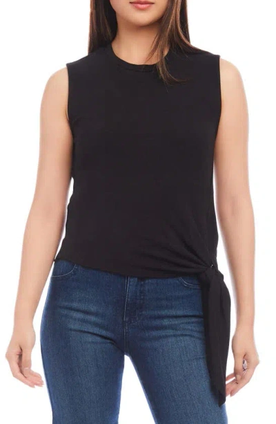 Karen Kane Side Tie Tank In Black