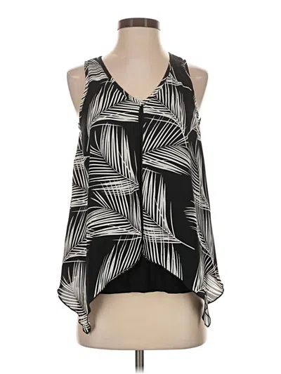 Pre-owned Karen Kane Sleeveless Blouse In Black