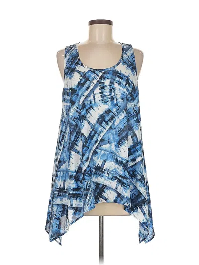 Pre-owned Karen Kane Sleeveless Blouse In Blue