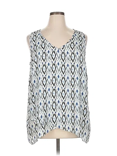 Pre-owned Karen Kane Sleeveless Blouse In Blue