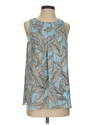 Pre-owned Karen Kane Sleeveless Blouse In Blue