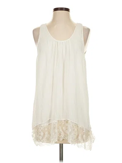 Pre-owned Karen Kane Sleeveless Blouse In Ivory
