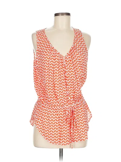 Pre-owned Karen Kane Sleeveless Blouse In Orange