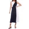 Karen Kane Sleeveless Colorblock Midi Dress In Multi