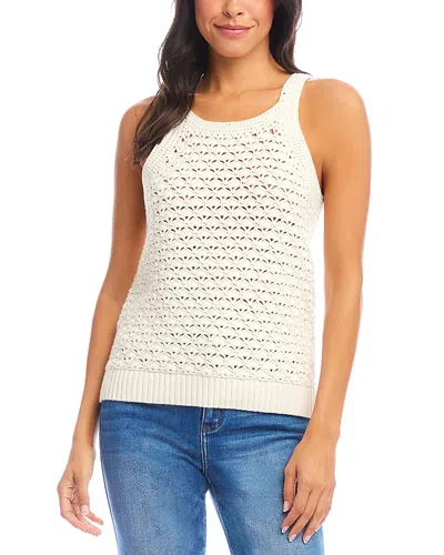 KAREN KANE SLEEVELESS CROCHETED TOP