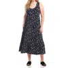Karen Kane Plus Floral Tiered Midi Dress
