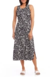 Karen Kane Dot Print Sleeveless Jersey Midi Dress In Print
