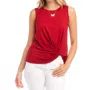 Karen Kane Sleeveless Pick-up Top In Brick In Red