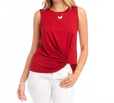 KAREN KANE SLEEVELESS PICK-UP TOP IN BRICK