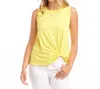 Karen Kane Sleeveless Pick-up Top In Yellow In Yellow