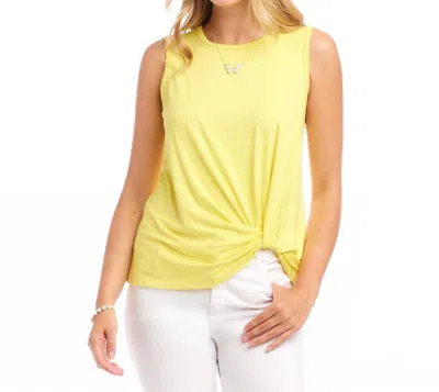 KAREN KANE SLEEVELESS PICK-UP TOP IN YELLOW