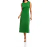 Karen Kane Sleeveless Ribbed Column Dress In Emerald In Green