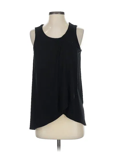 Pre-owned Karen Kane Sleeveless Top Black One Shoulder Neckline Tops