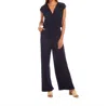 Karen Kane Sleeveless Travel Jersey Jumpsuit In Navy In Black