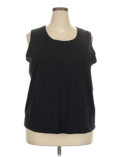 Pre-owned Karen Kane Sleeveless T-shirt In Black