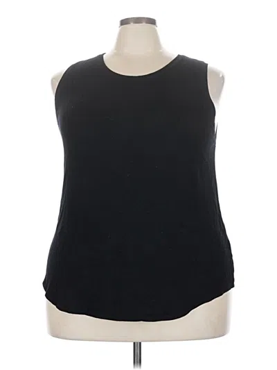 Pre-owned Karen Kane Sleeveless T-shirt In Black