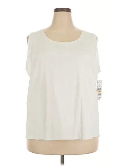 Pre-owned Karen Kane Sleeveless T-shirt In Ivory