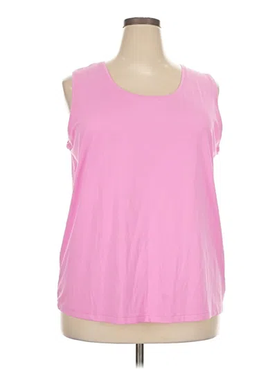 Pre-owned Karen Kane Sleeveless T-shirt In Pink