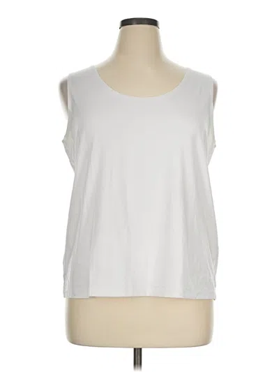 Pre-owned Karen Kane Sleeveless T-shirt In White