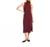Karen Kane Sleeveless Turtleneck Sweater Dress In Wine In Burgundy