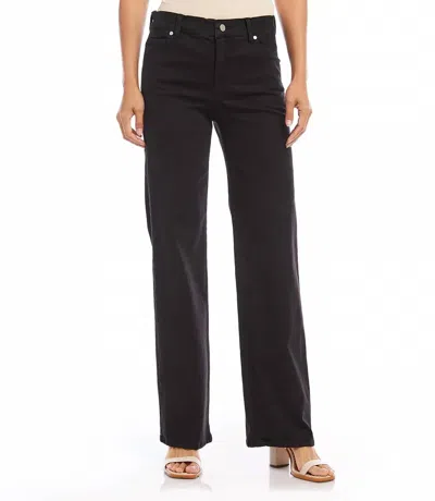 Karen Kane Slim Wide Leg Jean In Black