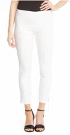 KAREN KANE SOFT STRETCH CLEAN FRONT CROPPED PANT IN WHITE