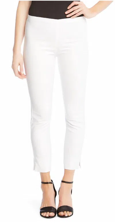 Karen Kane Soft Stretch Clean Front Cropped Pant In White