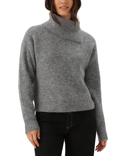 Karen Kane Split Neck Drop Sleeve Sweater In Gray