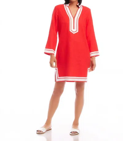 Karen Kane St. Tropez Dress In Dark Orange In Multi