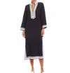 Karen Kane Women's The St Tropez Midi Dress In Black With Cream In Black