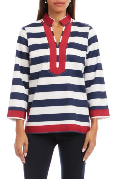Karen Kane St. Tropez Stripe Tunic In Multi