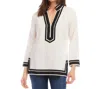 Karen Kane The St. Tropez Linen Blend Tunic In White