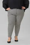 Karen Kane Straight Leg Piper Pants - Plus In Check In Multi