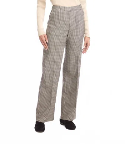 Karen Kane Straight Leg Trouser Pant In Check In Multi