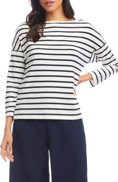 KAREN KANE KAREN KANE STRIPE BOAT NECK TOP