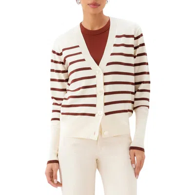 Karen Kane Stripe Cardigan Sweater In Multi