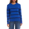 Karen Kane Stripe Crewneck Sweater In Multi