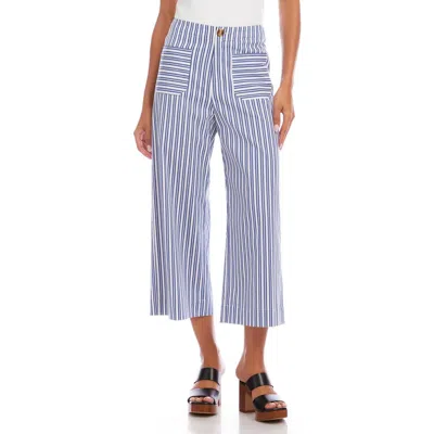 Karen Kane Stripe Cropped Wide Leg Pants In Multi