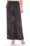 KAREN KANE STRIPE HIGH WAIST WIDE LEG PANTS