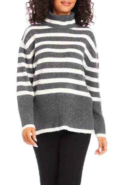 KAREN KANE KAREN KANE STRIPE TURTLENECK SWEATER