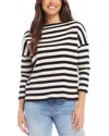 Karen Kane Petites Striped Boat Neck Top In Color Block