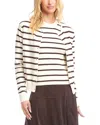 Karen Kane Striped Cardigan In Neutral