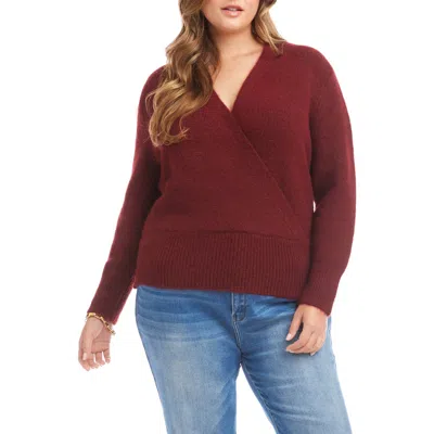 KAREN KANE KAREN KANE SURPLICE V-NECK SWEATER