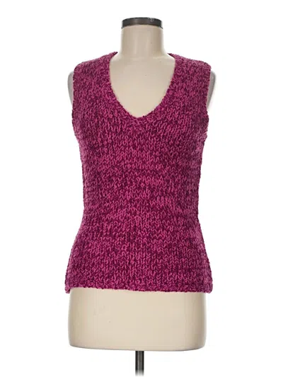 Pre-owned Karen Kane Sweater Vest In Purple