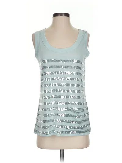 Pre-owned Karen Kane Tank Top Silver Strapless Neckline Tops