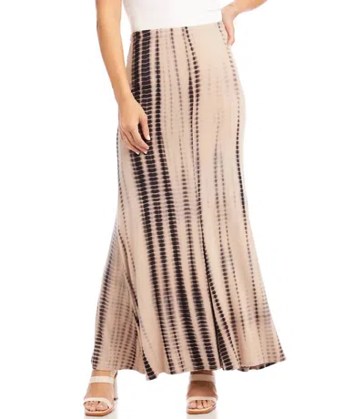 Karen Kane Tess Maxi Skirt In Brown Tie-dye In Multi